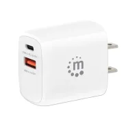 CARGADOR DE PARED USB C PD 20W+USB A QC 18W MANHATTAN 406291