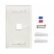 TAPA (FACEPLATE)  BLANCO 1 PERF. ETIQUETA