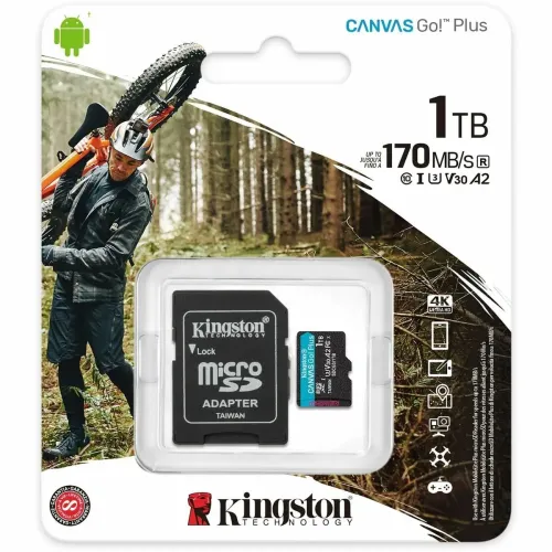 MEMORIA KINGSTON MICRO SDXC CANVAS GO PLUS 170R A2 U3 V30 (SDCG3/1TB)