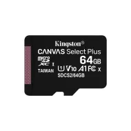 MEMORIA MICRO SDXC KINGSTON 64GB CANVAS PLUS G3 100R A1 SDCS3/64GBSP