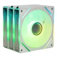 VENTILADOR NACEB GAMING NA 0650B 3X 120MM 1400RPM ARGB BLANCO