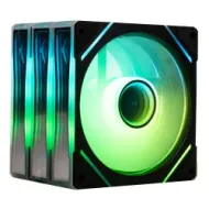 VENTILADOR NACEB GAMING NA 0650N 3X 120MM 1400RPM ARGB NEGRO