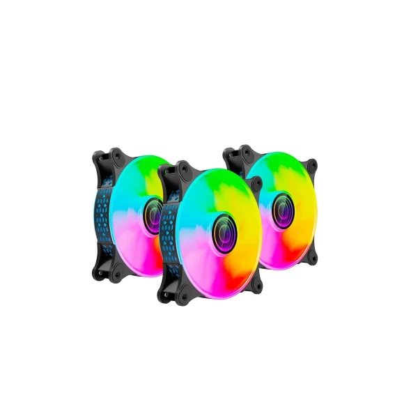 VENTILADOR NACEB TECHNOLOGY NA 0962 3X 120MM 1100RPM ARGB NEGRO