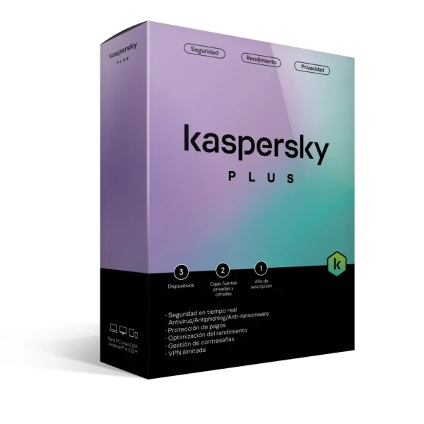 KASPERSKY PLUS 3 DISPOSITIVOS 1 AÑO (TMKS-406)