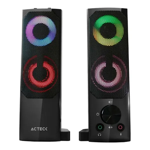 BOCINAS ACTECK AS450 BRICK ALAMBRI USB A 6W CONEX 3.5  2.0 NEGRO AC-935258