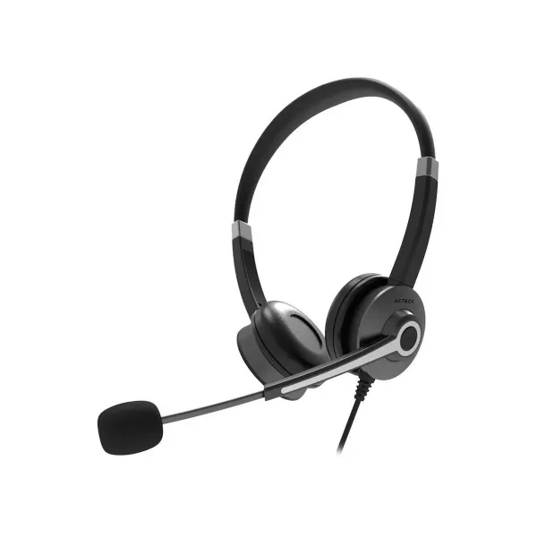 AUDIFONOS ACTECK HN620 CENTRIC PRO USB A +MIC+CONT VOL NEGRO AC-935326