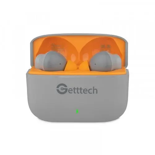 AUDIFONOS EARBUD GETTTECH BLUETOOTH GRAY/ORANGE GUE-T8PBL-GO