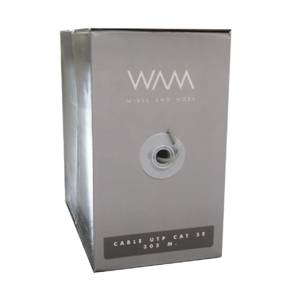 WAM BOBINA CABLE UTP CAT5E CCA INTERIOR GRIS 305M (CAT5E-GRIS)