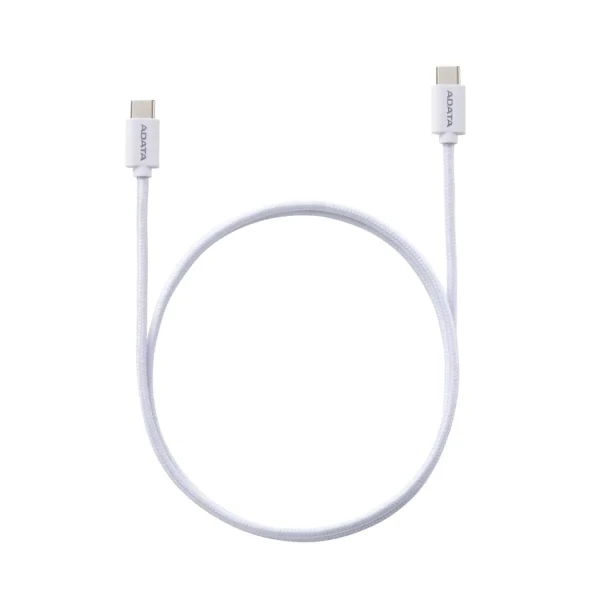 CABLE ADATA USB-C A USB-C CARGA RAPIDA SOPORTA PD3.0 Y QC3.0 (CACC-100PN-WH)