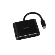 ADAPTADOR ACTECK AV420  SHIFT PLUS USB C A HDMI+VGA M-H AC-934657