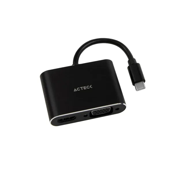 ADAPTADOR ACTECK AV420  SHIFT PLUS USB C A HDMI+VGA M-H AC-934657