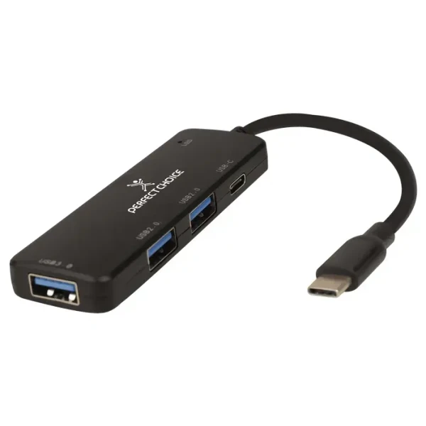 HUB PERFECT CHOICE 4 EN 1 USB C A USB 3.0/USB 2.0/USB C