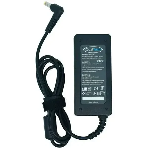 CARGADOR PARA LAPTOP OVALTECH OTAC E56 PUNTA DE 5.5 X 1.7 MM USB 2.0 5V 2.1A NEGRO