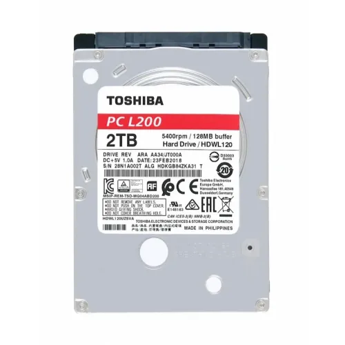 DISCO DURO INTERNO TOSHIBA 2TB L200 2.5