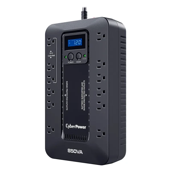 UPS/NO BREAK CYBERPOWER EC850LCD 850VA/510W STANDBY/ LCD/12 CONT