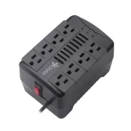REGULADOR DE VOLTAJE STYLOS RE480 1000VA/650W, 8 CONTACTOS NEMA, NEGRO (STRE650B)
