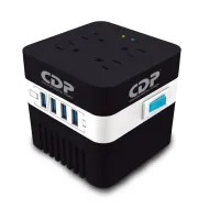 CDP RU-AVR604 600VA/300W AVR, 4 SALIDAS, 175 JULIOS, 4 PUERTOS USB, 120 VAC