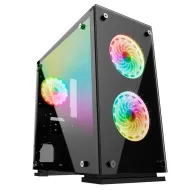 GABINETE GAME FACTOR MICRO ATX, 3 VENT 120MM RGB, CRISTAL S/FTE CSG550