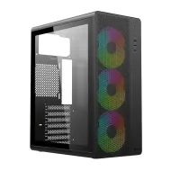 GABINETE ACTECK ESSEN PRO X GM767 MIDI TOWER ATX MICRO ATX MINI 3 VENTILADORES BLANCO