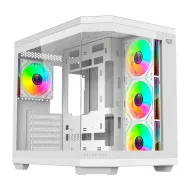 GABINETE BALAM RUSH TANK 9600 M-ATX CRISTAL ARGB  BLANCO BR-938686