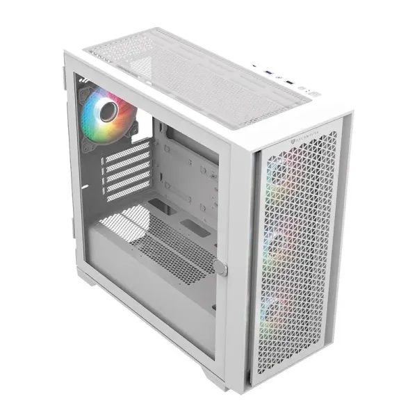 GABINETE BALAM RUSH 8000B CARBONO TWIN M-ATX USB 3.0 4 VENT ARGB BLANCO BR-938785