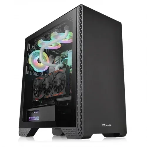 GABINETE THERMALTAKE S300 TG MIDI TOWER ATX MICRO ATX MINI ITX 1 VENTILADOR NEGRO