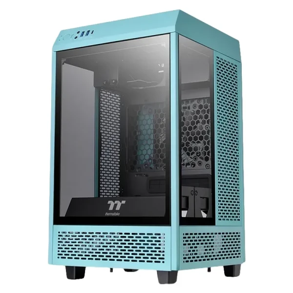 GABINETE THERMALTAKE THE TOWER 100 MINI TOWER MINI ITX 2 VENTILADORES TURQUESA