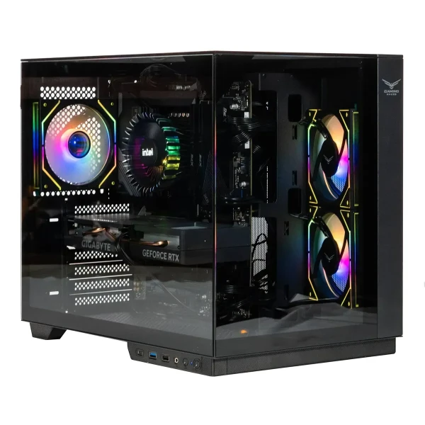 GABINETE NACEB GAMING IRIS NANO MIDI TOWER ATX MICRO ATX MINI ITX 3 VENTILADORES NEGRO