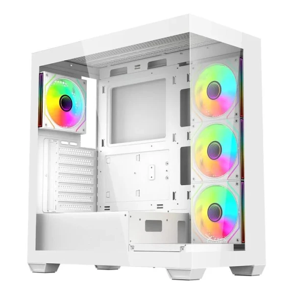 GABINETE GAMER MID TOWER XZEAL BLANCO ATX PANEL DER. VIDRIO + METAL