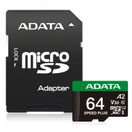 MEMORIA MICROSDXC ADATA 64GB U3 V30S SPEED PLUS (UD64GUI3V30A2SP-RA1)