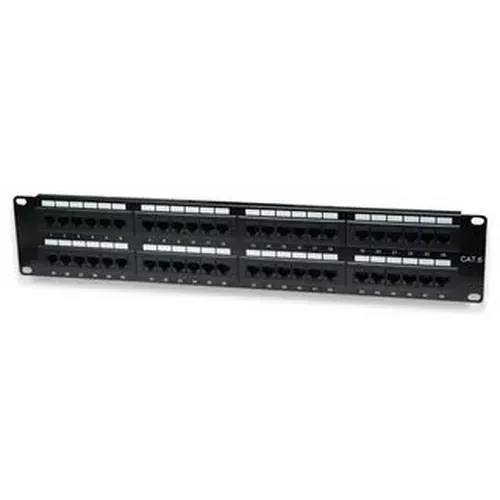 PANEL DE PARCHEO 48 PUERTOS CAT6, UTP 2U P/RACK 19