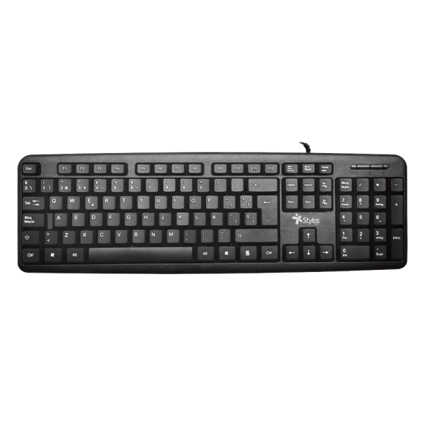 TECLADO STYLOS ALAMBRICO 105 TECLAS USB ESPAÑOL NEGRO (STPTEC5B)