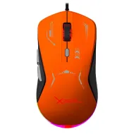 MOUSE GAMER RGB 7,200 DPI 6 BOTONES CONEXIÓN USB 1.5M GRIS NARANJA (XZPM1NG)