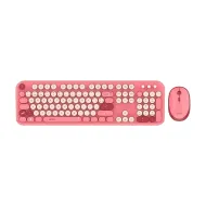 KIT DE TECLADO Y MOUSE ACTECK AC 940207 CREATOR CHIC K COLORS MK485 INALAMBRICO RF ROSA