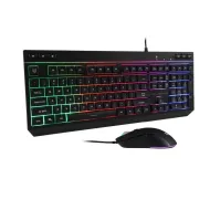 KIT GAMER DE TECLADO Y MOUSE BALAM RUSH BR 936286 SQUAD MASTER PLUS KTM555 ALAMBRICO USB NEGRO