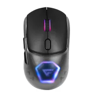 MOUSE GAME FACTOR CARCASAS INTERCAMBIABLES 2.4G+BT P3395 26K DPI RGB NEGRO (MOW700-BK)