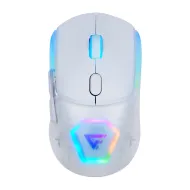 MOUSE GAME FACTOR CARCASAS INTERCAMBIABLES 2.4G+BT P3395 26K DPI RG BLANCO (MOW700-WH)