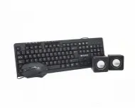 KIT DE TECLADO MOUSE Y BOCINA NACEB ALAMBRICO USB NEGRO