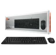 QIAN KIT TECLADO Y MOUSE KEYMATE 2.0 - USB - MODELO: QKX-WRESP-01-BK