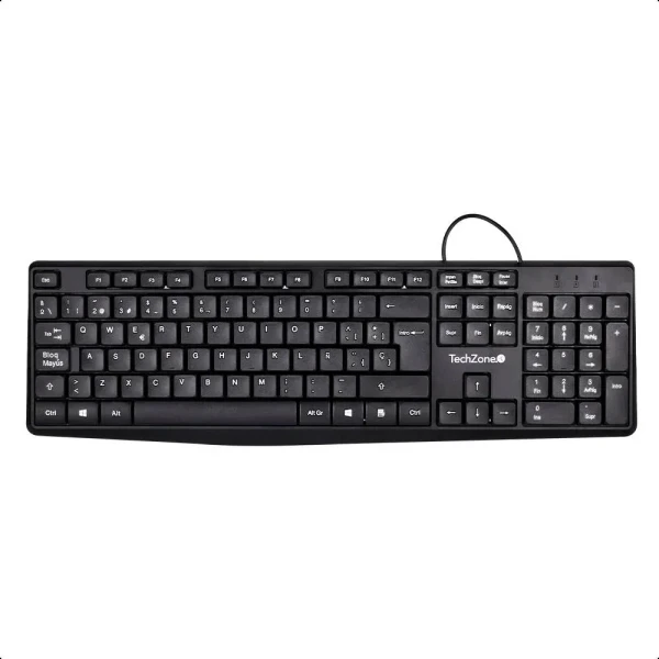 TECLADO TECHZONE TZACTCA04 GRIMLY ALAMBRICO NEGRO